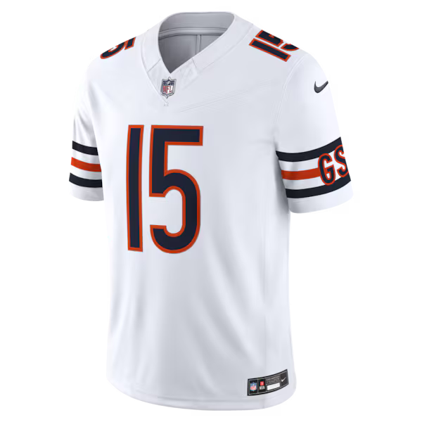 Rome Odunze Chicago Bears Nike Vapor F.U.S.E. Stitched Limited Jersey - White