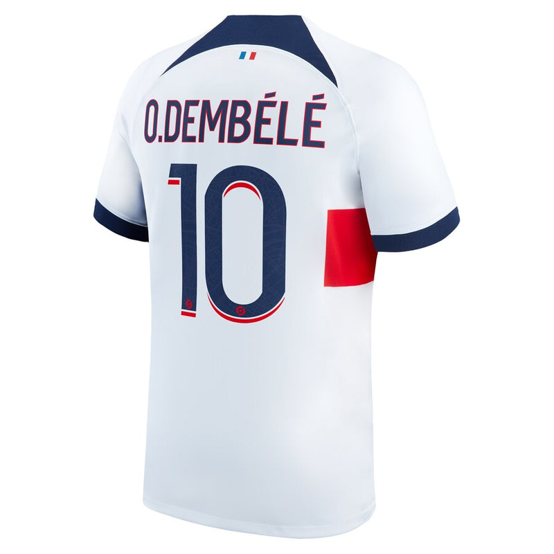 Ousmane Dembélé Paris Saint-Germain Nike 2023/24 Away Stadium Player Jersey - White