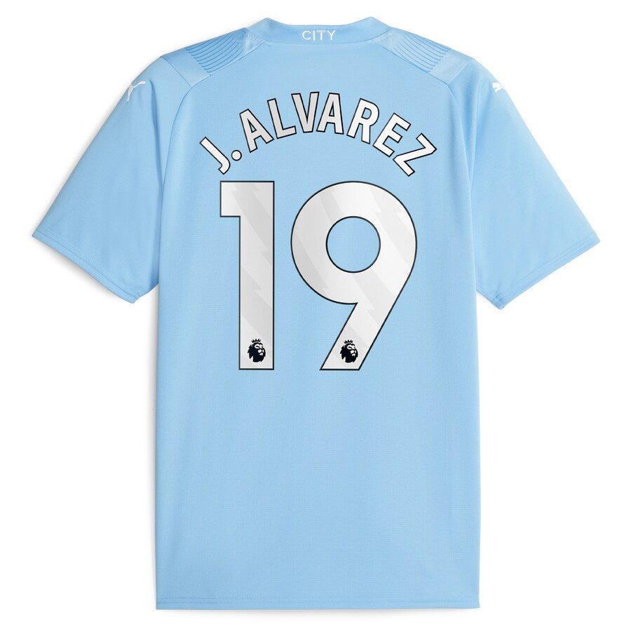 Julián Álvarez Manchester City Puma 2023/24 Home Player Jersey - Sky Blue - Jersey Teams World