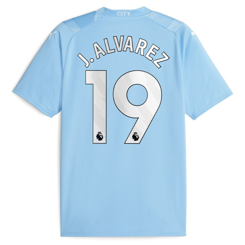 Julián Álvarez Manchester City Puma 2023/24 Home Player Jersey - Sky Blue