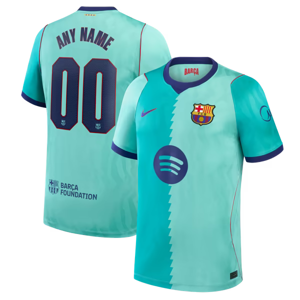 Barcelona Nike 2026/27 Third Stadium Replica Custom Jersey - Turquoise
