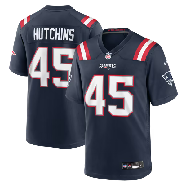 Quintayvious Hutchins New England Patriots Nike Team Game Jersey - Navy