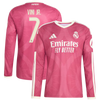 Vini Jr. Real Madrid adidas 2026/27 Third Replica Long Sleeve Jersey - Pink