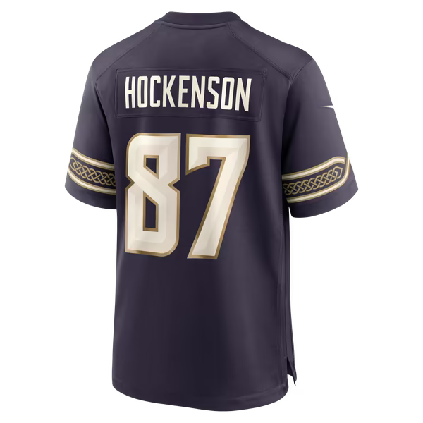 T.J. Hockenson Minnesota Vikings Nike 2026 Rivalries Collection Game Jersey - Purple
