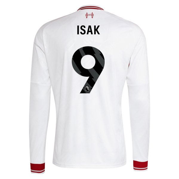 Alexander Isak Liverpool adidas 2026/27 Away Replica Long Sleeve Jersey - White