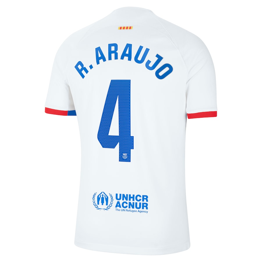 Ronald Araujo Barcelona Nike 2023/24 Away Jersey - White - Jersey Teams World
