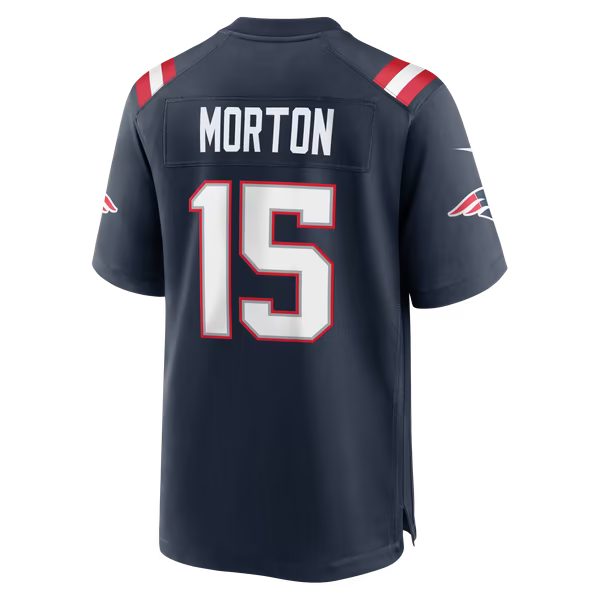 Behren Morton New England Patriots Nike Team Game Jersey - Navy