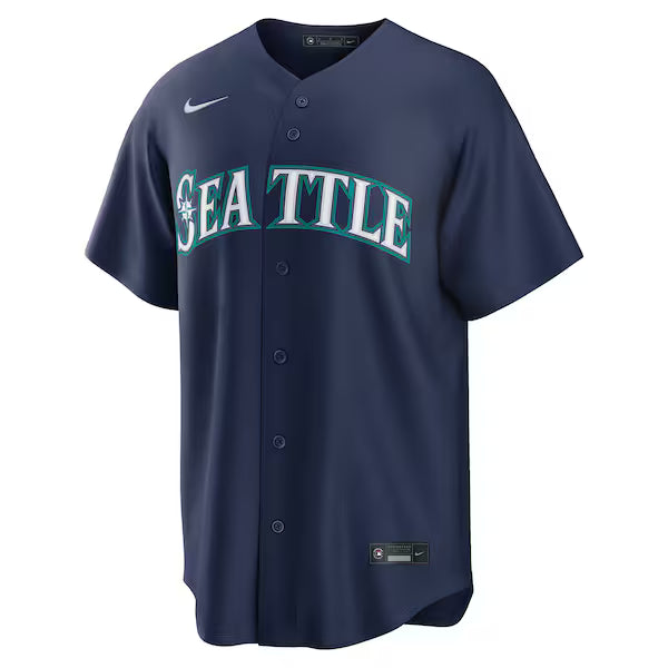 Seattle Mariners Nike Road Replica Jersey - Navy