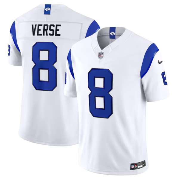 Jared Verse Los Angeles Rams Nike Alternate Fearsome White Vapor F.U.S.E. Stitched Limited Jersey - White