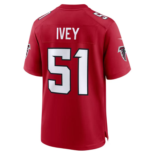 Jared Ivey Atlanta Falcons Nike Team Game Jersey - Red