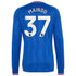 Kobbie Mainoo Manchester United adidas 2026/27 Away Replica Long Sleeve Jersey - Royal