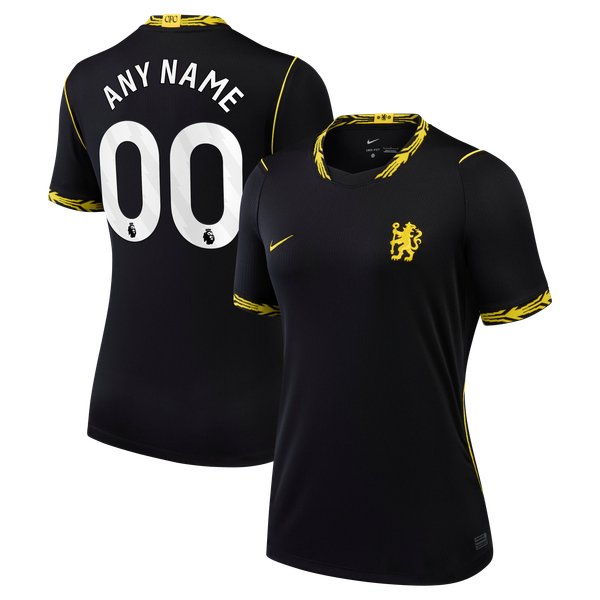 Chelsea Nike Women's 2026/27 Away Stadium Replica Custom Jersey - Black