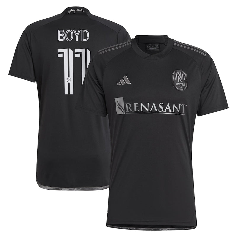 Tyler Boyd Nashville SC adidas 2024 Man In Black Kit  Player Jersey - Black
