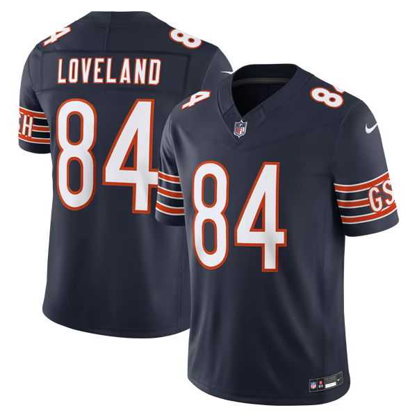 Colston Loveland Chicago Bears Nike Team Vapor F.U.S.E. Stitched Limited Jersey - Navy