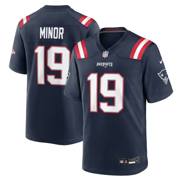 Kobee Minor New England Patriots Nike Team Game Jersey - Navy