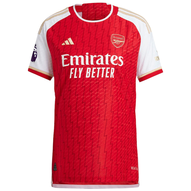Declan Rice Arsenal adidas 2023/24 Home Player Jersey - Red