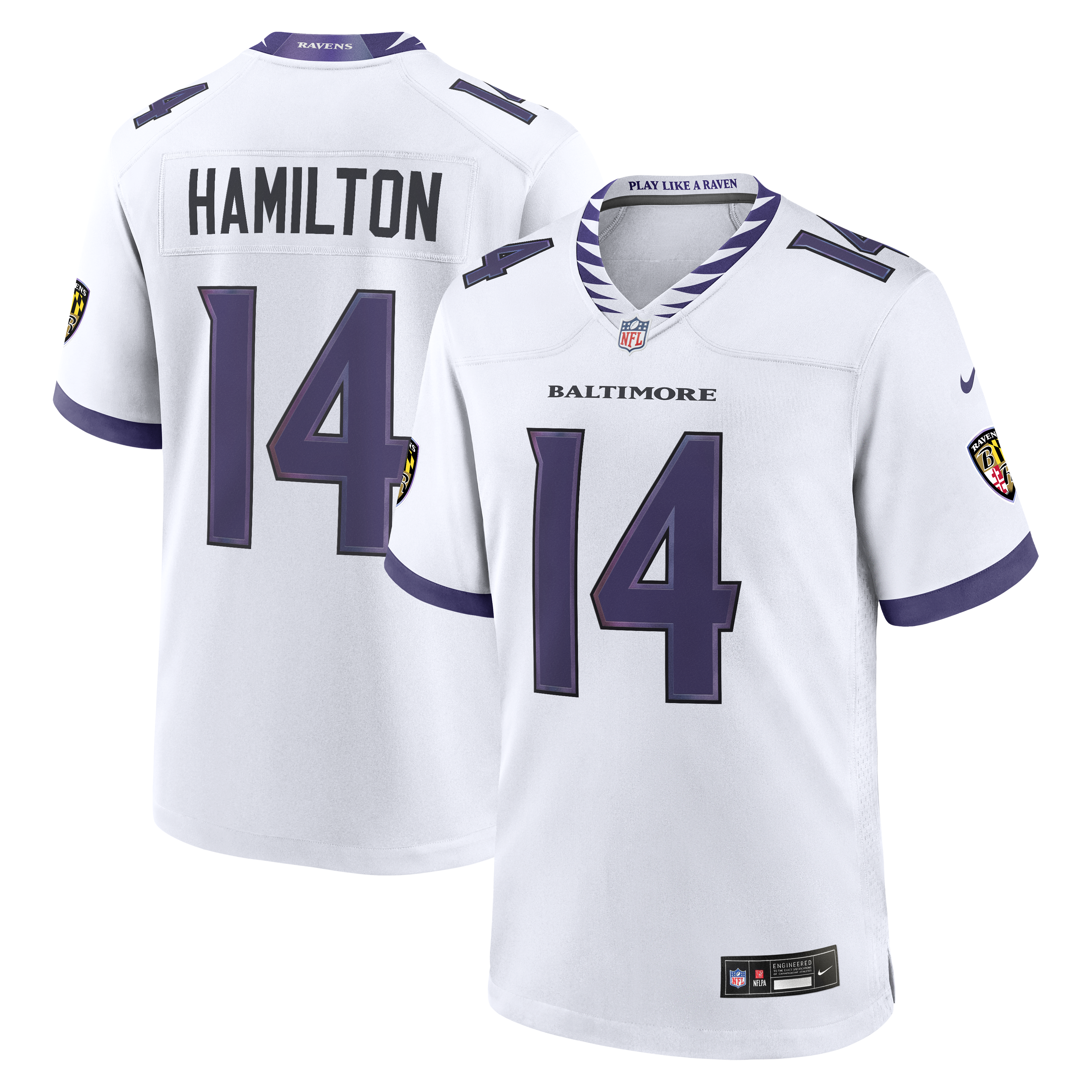 Nike Kyle Hamilton Baltimore Ravens Alternate Game Jersey Purple