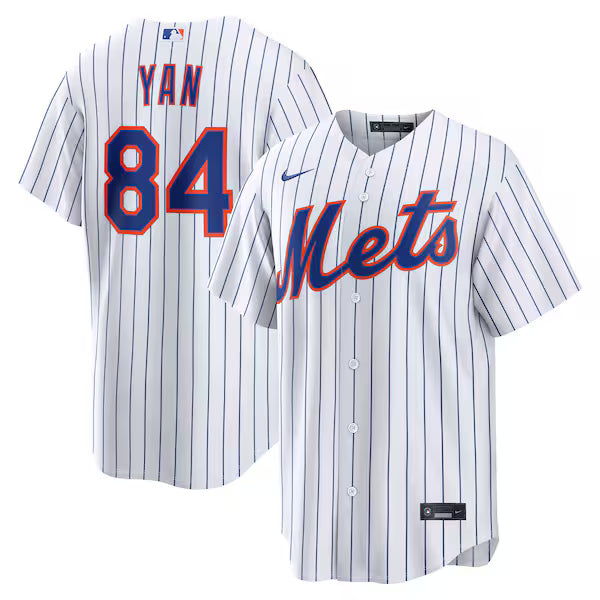 Jefry Yan New York Mets Nike Home Replica Jersey - White
