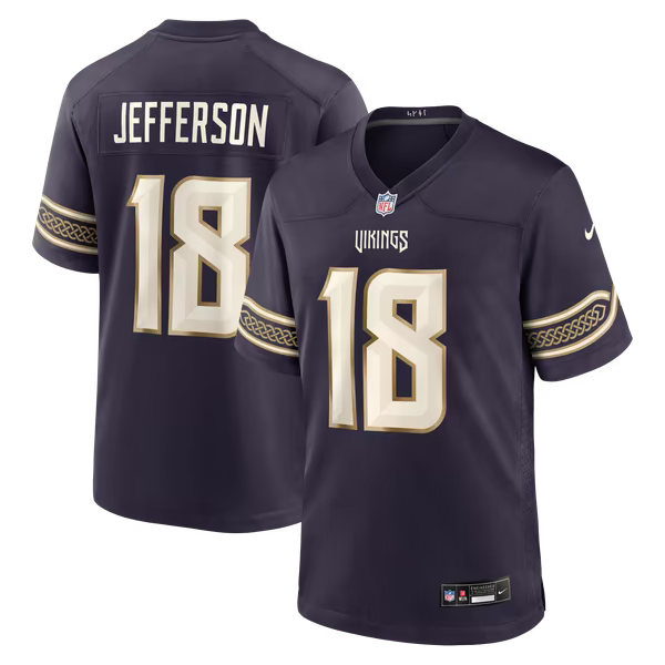 Justin Jefferson Minnesota Vikings Nike 2026 Rivalries Collection Game Jersey - Purple
