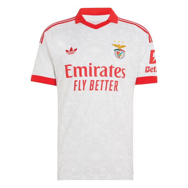 Benfica adidas 2026/27 Away Replica Jersey - White