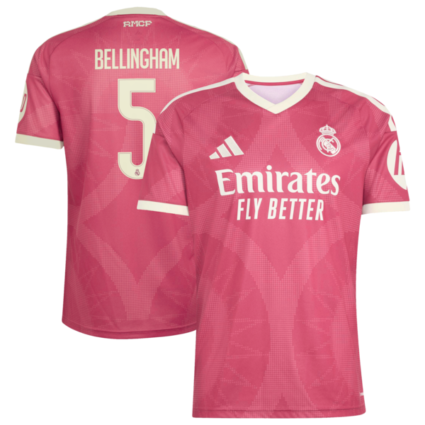 Jude Bellingham Real Madrid adidas 2026/27 Third Replica Jersey - Pink