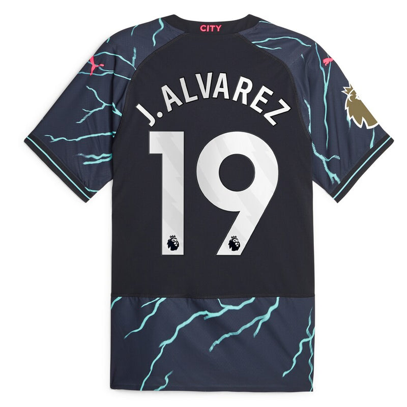 Julián Álvarez Manchester City Puma 2023/24 Third Player Jersey - Navy