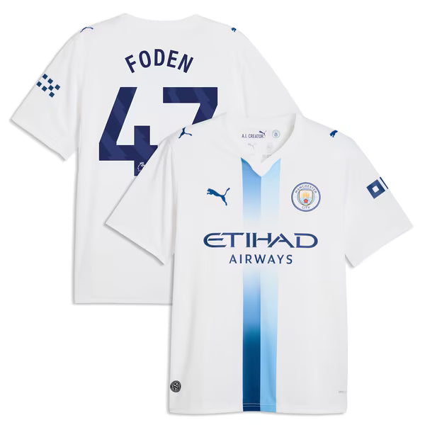 Phil Foden Manchester City Puma 2026/27 Third Replica Jersey - White