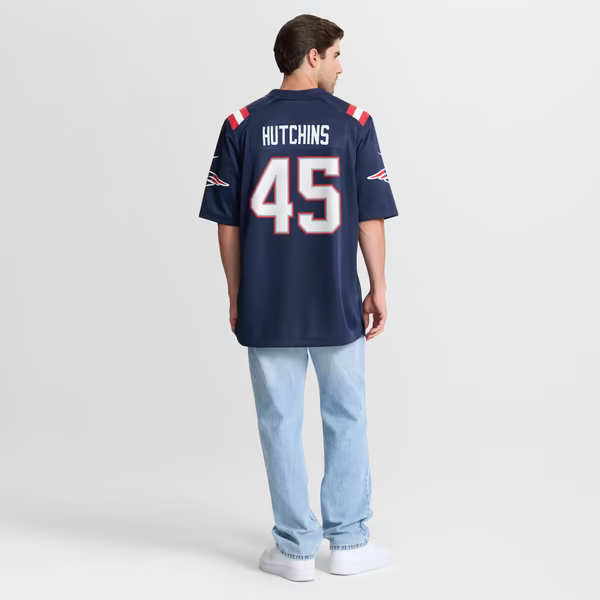 Quintayvious Hutchins New England Patriots Nike Team Game Jersey - Navy