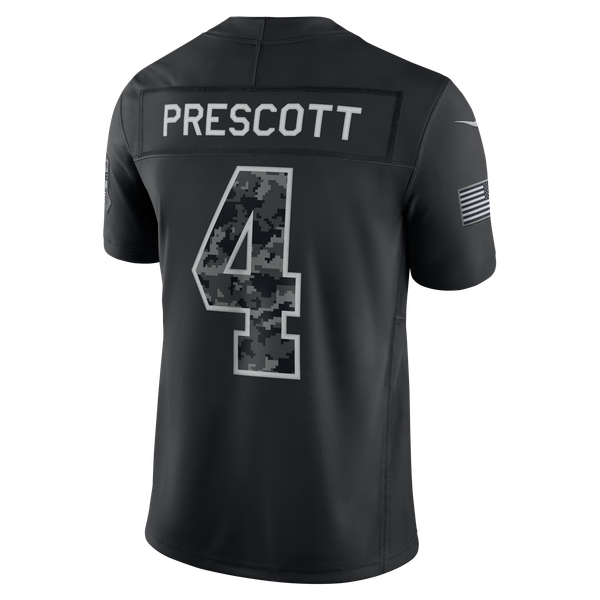 Dak Prescott Dallas Cowboys Nike 2026 Salute to Service Stitched Limited Jersey - Black