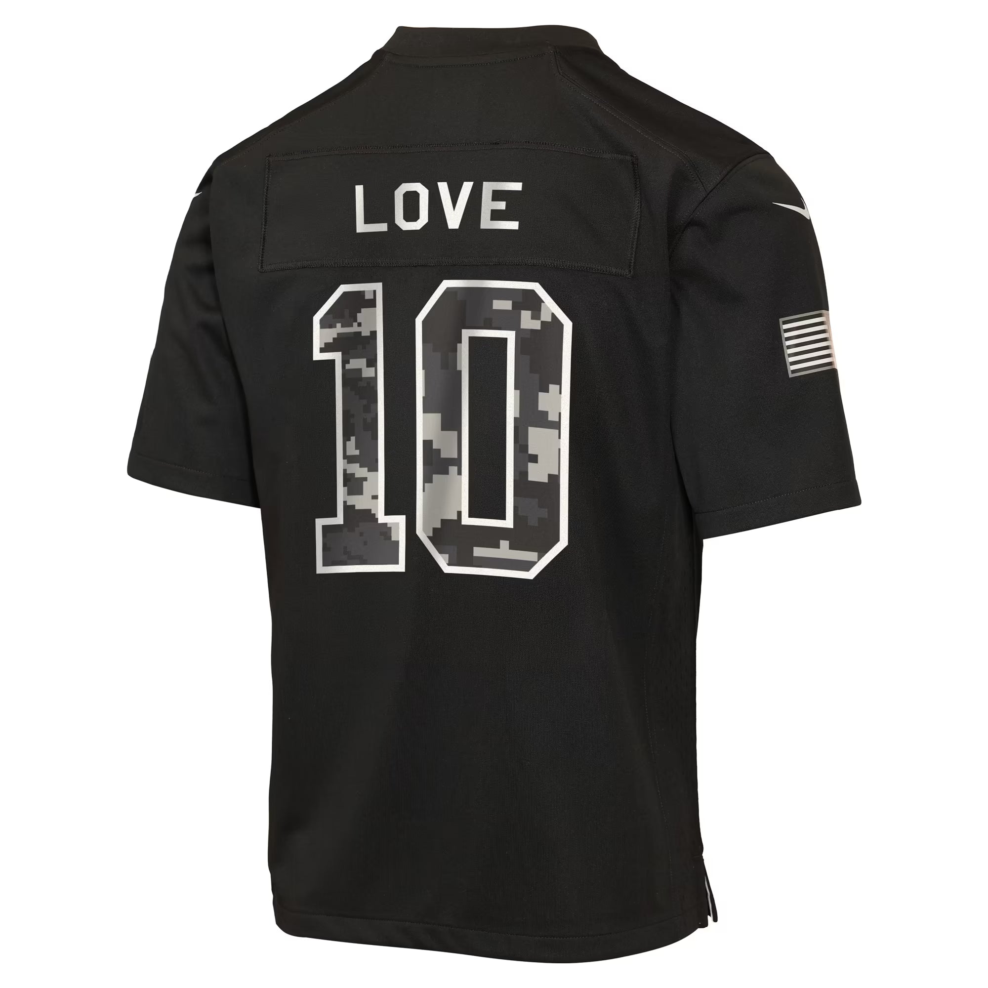 Jordan Love Green Bay Packers Nike Youth 2026 Salute to Service Game Jersey - Black