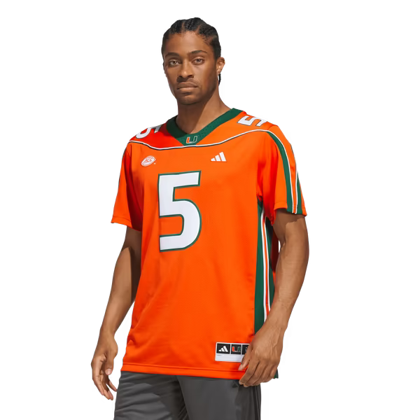 Andre Johnson Miami Hurricanes adidas Home It's Back Premier Jersey - Orange