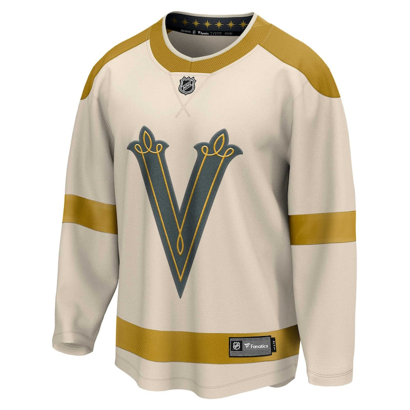 Vegas Golden Knights Fanatics Branded 2024 NHL Winter Classic Breakaway Jersey - Cream