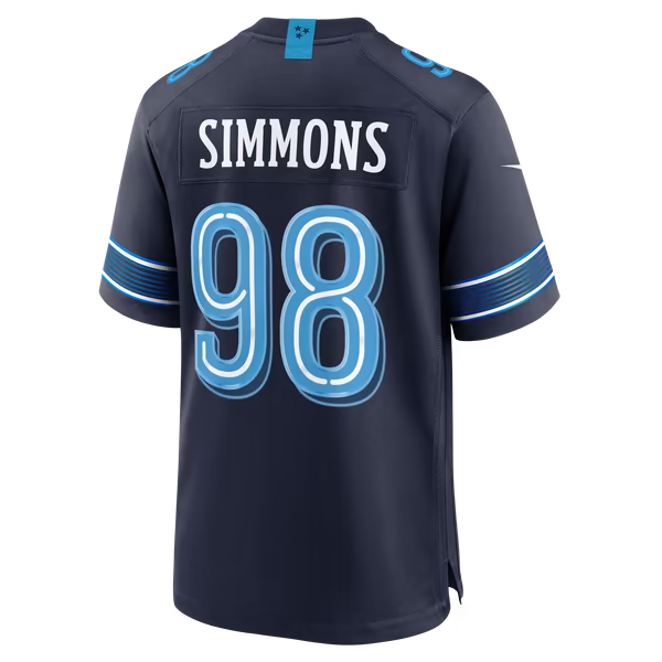Jeffery Simmons Tennessee Titans Nike 2026 Rivalries Collection Game Jersey - Navy