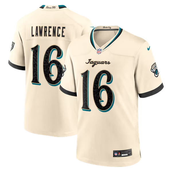 Trevor Lawrence Jacksonville Jaguars Nike 2026 Rivalries Collection Game Jersey - Natural
