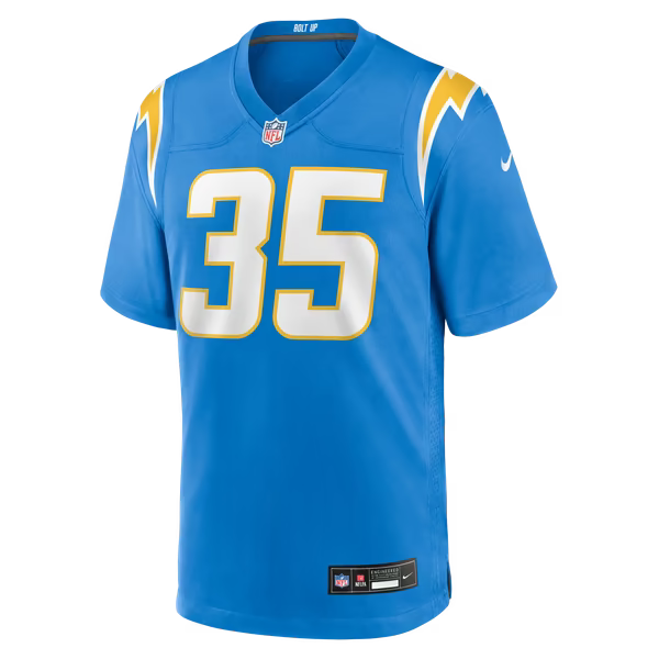 Amar Johnson Los Angeles Chargers Nike Team Game Jersey - Powder Blue