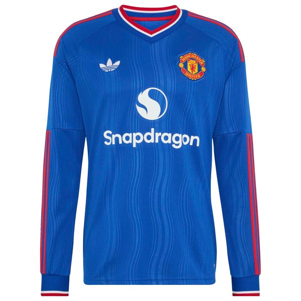 Kobbie Mainoo Manchester United adidas 2026/27 Away Replica Long Sleeve Jersey - Royal