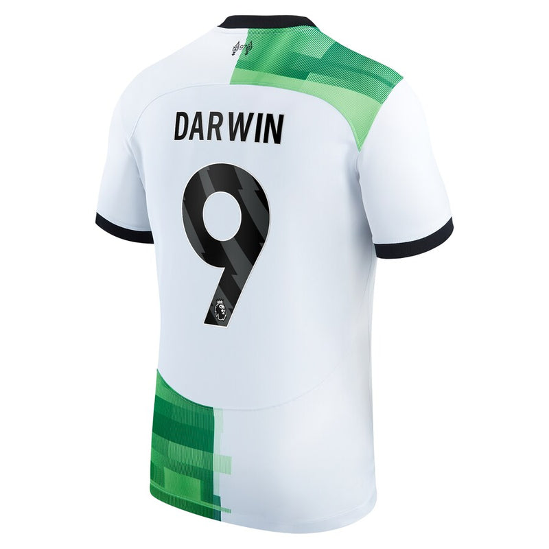 Darwin Núñez Liverpool Nike 2023/24 Away Jersey - White