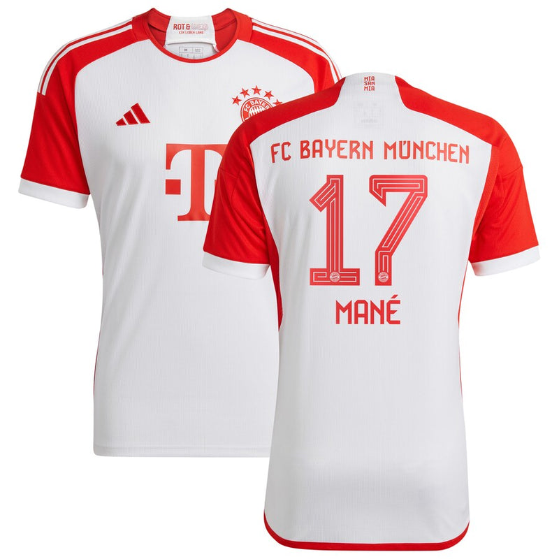 Sadio Mané Bayern Munich adidas 2023/24 Home Jersey - White