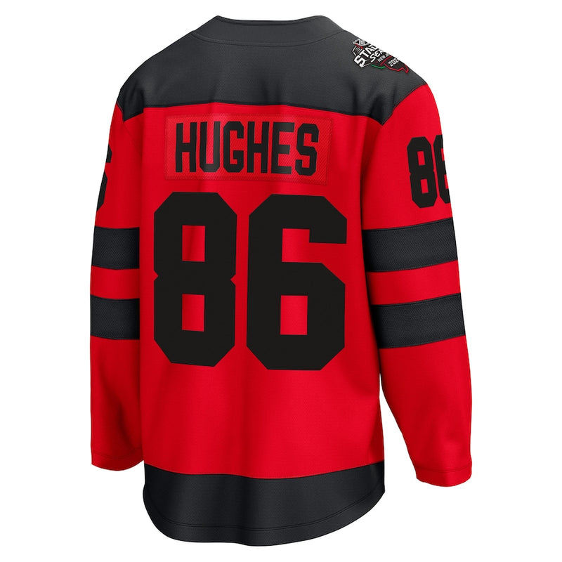 Jack Hughes New Jersey Devils Fanatics Branded 2024 NHL Stadium Series Breakaway Player Jersey – Red