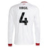 Virgil van Dijk Liverpool adidas 2026/27 Away Replica Long Sleeve Jersey - White