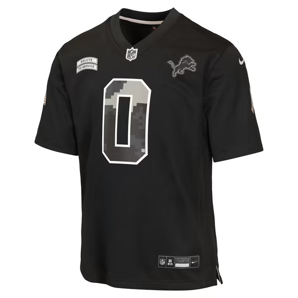 Jahmyr Gibbs Detroit Lions Nike Youth 2026 Salute to Service Game Jersey - Black
