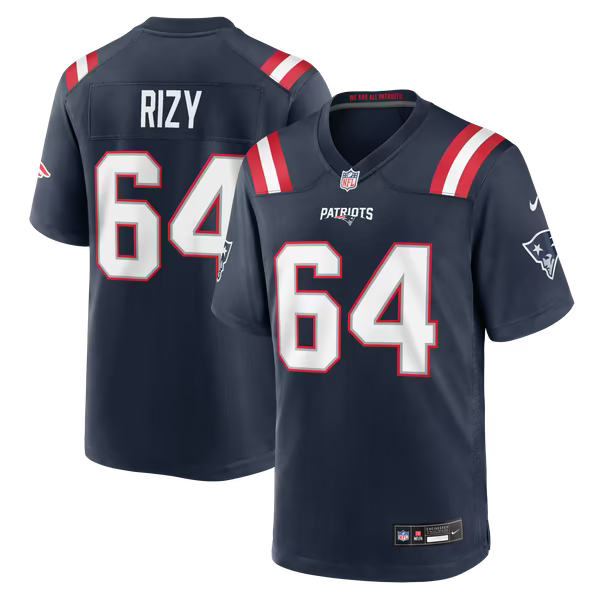 Jacob Rizy New England Patriots Nike Team Game Jersey - Navy