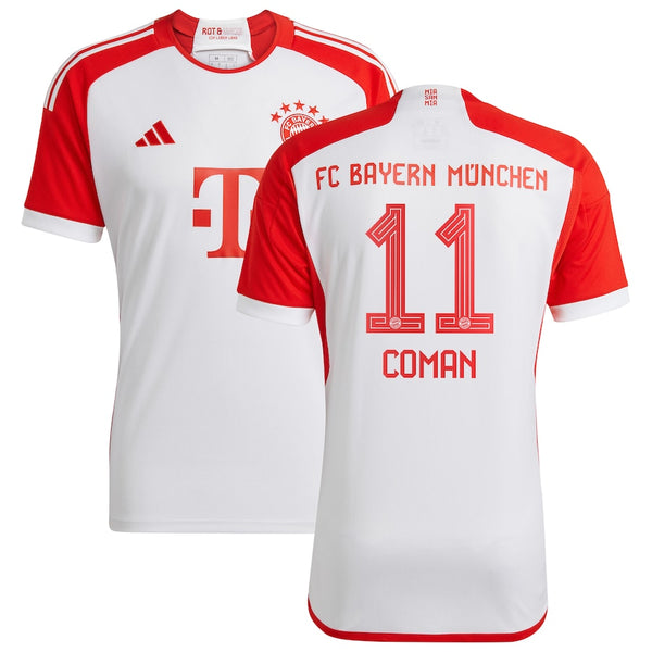 Kingsley Coman Bayern Munich adidas 2023/24 Home Jersey - White