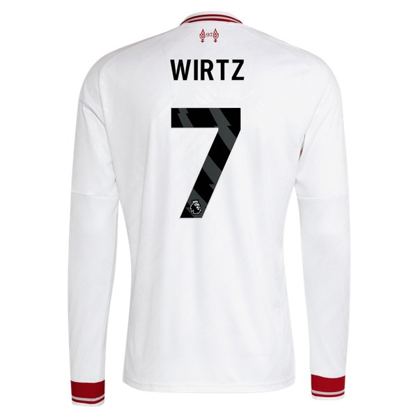 Florian Wirtz Liverpool adidas 2026/27 Away Replica Long Sleeve Jersey - White