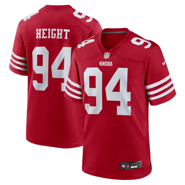 Romello Height San Francisco 49ers Nike Team Game Jersey - Scarlet
