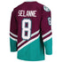 Teemu Selanne Anaheim Ducks Mitchell & Ness 1996/97 Alternate Captain Patch Blue Line Player Jersey - Purple