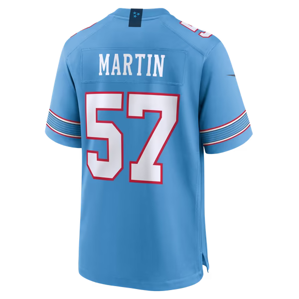 Jake Martin Tennessee Titans Nike Team Game Jersey - Light Blue