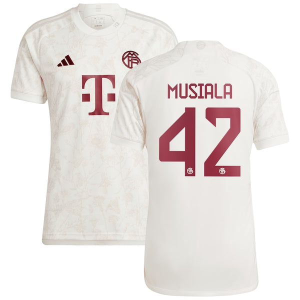 Jamal Musiala Bayern Munich adidas 2023/24 Third Jersey - White