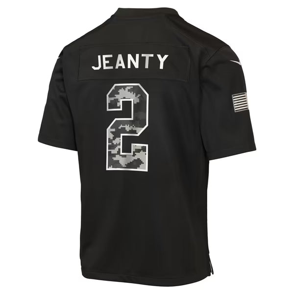 Ashton Jeanty Las Vegas Raiders Nike Youth 2026 Salute to Service Game Jersey - Black