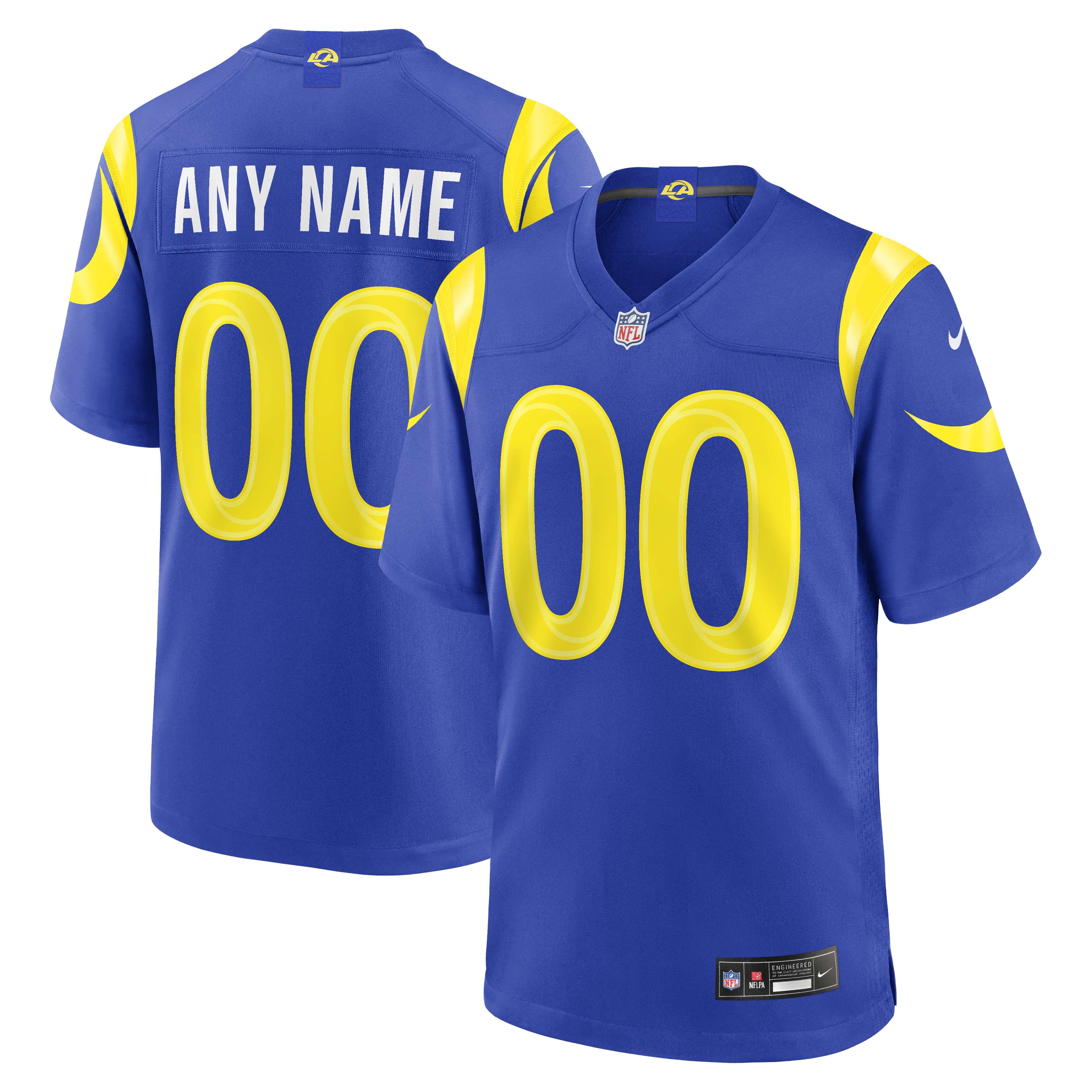 Nike Los Angeles Rams Custom Game Jersey Royal